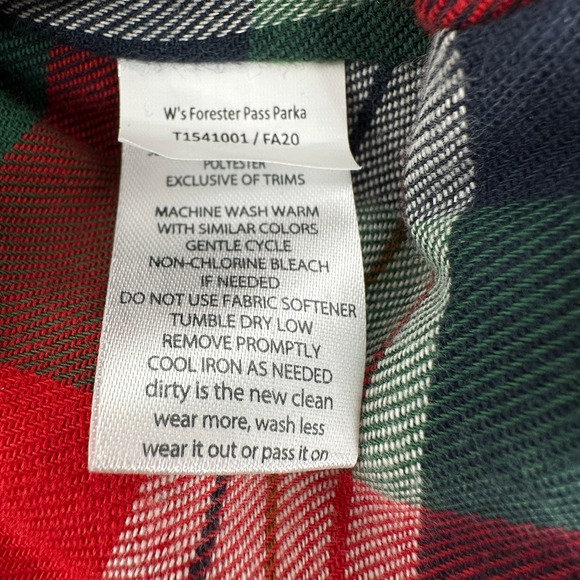 TOAD&CO(NEW!) Women M Forester Pass Parka Jacket Olive Green Plaid Lined Hooded - Picture 10 of 16